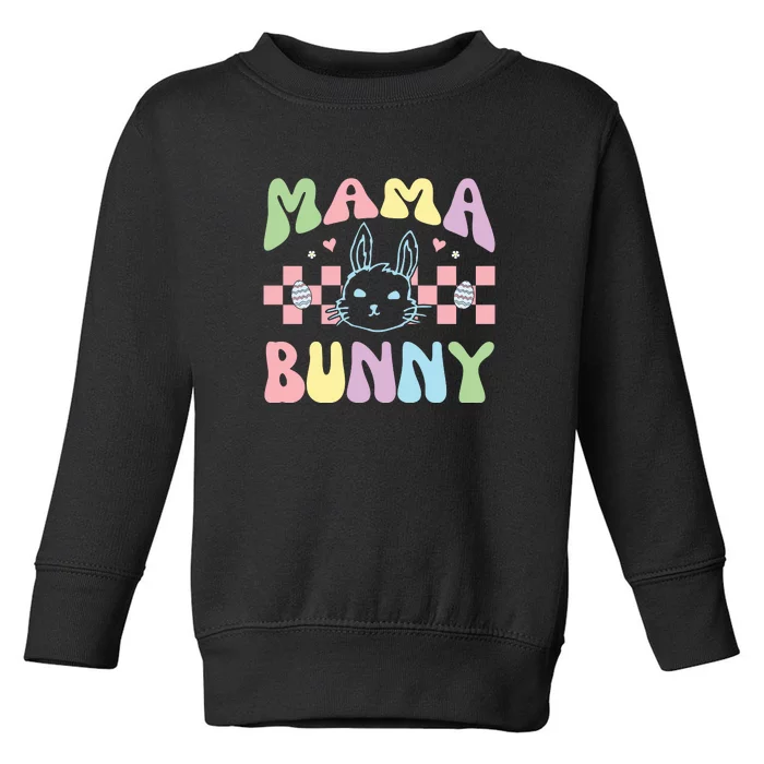 Mama Bunny Retro Easter Mother's Day Easter Day Toddler Sweatshirt