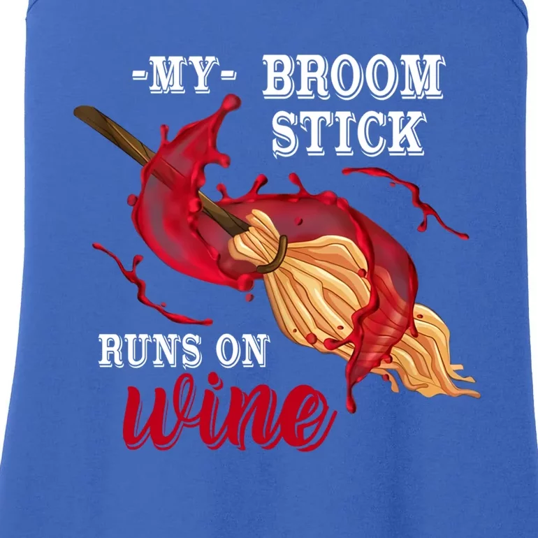 My Broomstick Run On Wine Witch Moon Halloween Magic Cool Gift Ladies Essential Tank