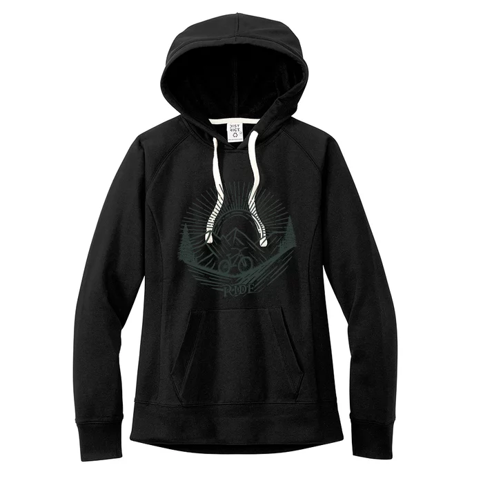 Mountain Bike Ride Graphic Women's Fleece Hoodie