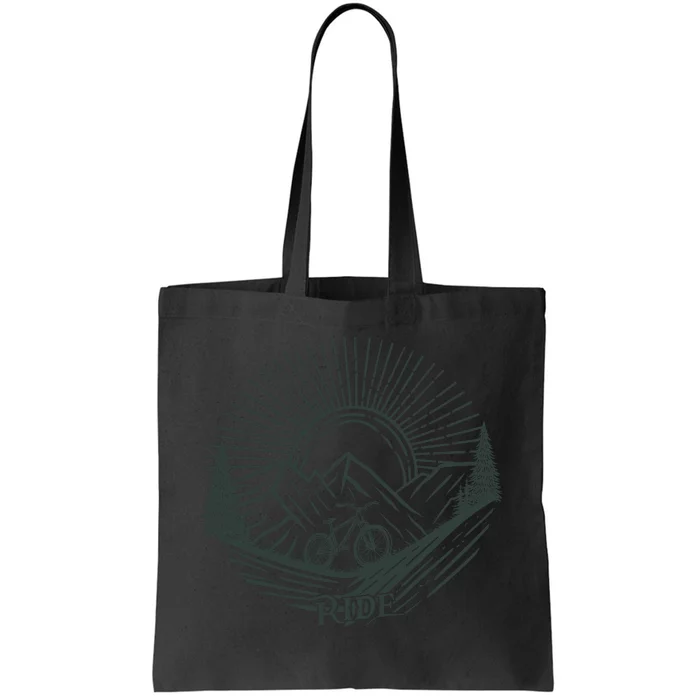 Mountain Bike Ride Graphic Tote Bag