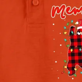 Memere Bear Red Buffalo Plaid Grandma Bear Pajama Xmas Gift Dry Zone Grid Performance Polo