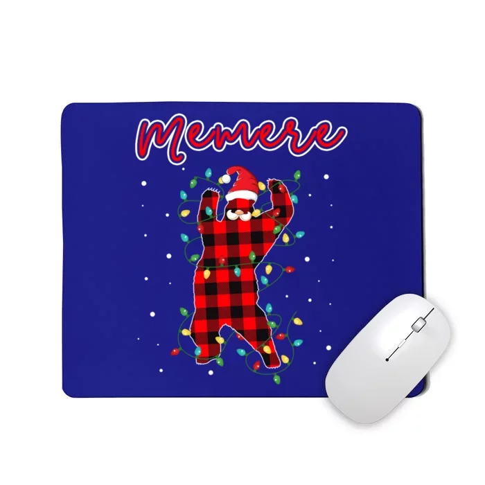 Memere Bear Red Buffalo Plaid Grandma Bear Pajama Xmas Gift Mousepad