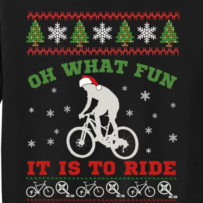 Mountain Bike Rider Oh What Fun Christmas Ugly Sweater Sweatshirt