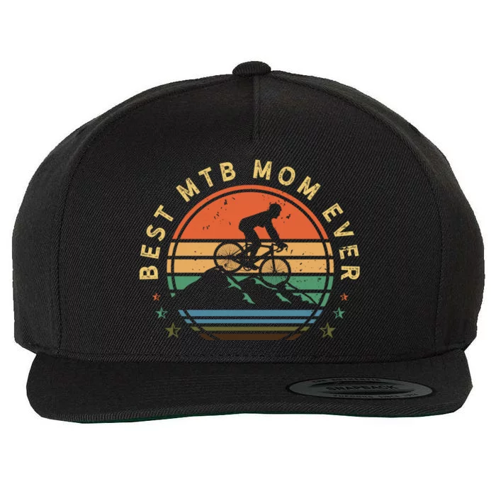 Mountain Bike Retro Biking Mom Vintagegift Mtb Biker Mama Funny Gift Cool Gift Wool Snapback Cap