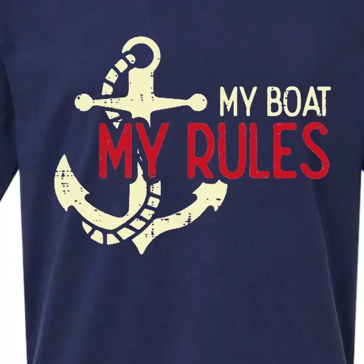 My Boat Rules Pocket Captain Owner Sueded Cloud Jersey T-Shirt