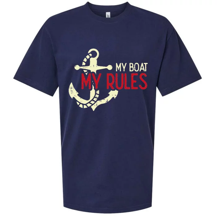 My Boat Rules Pocket Captain Owner Sueded Cloud Jersey T-Shirt