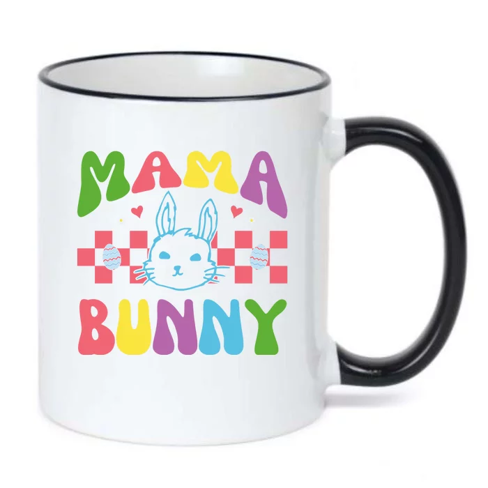 Mama Bunny Retro Colorful Cute Holiday Black Color Changing Mug