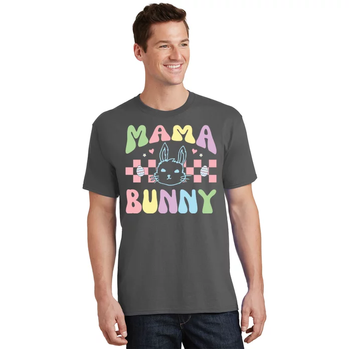 Mama Bunny Retro Colorful Cute Holiday T-Shirt