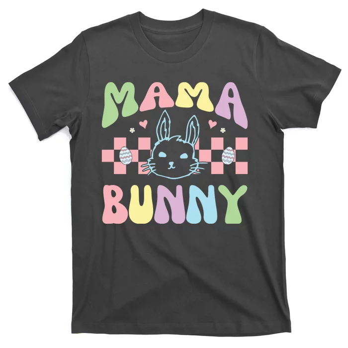 Mama Bunny Retro Colorful Cute Holiday T-Shirt