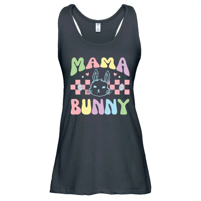 Mama Bunny Retro Colorful Cute Holiday Ladies Essential Flowy Tank