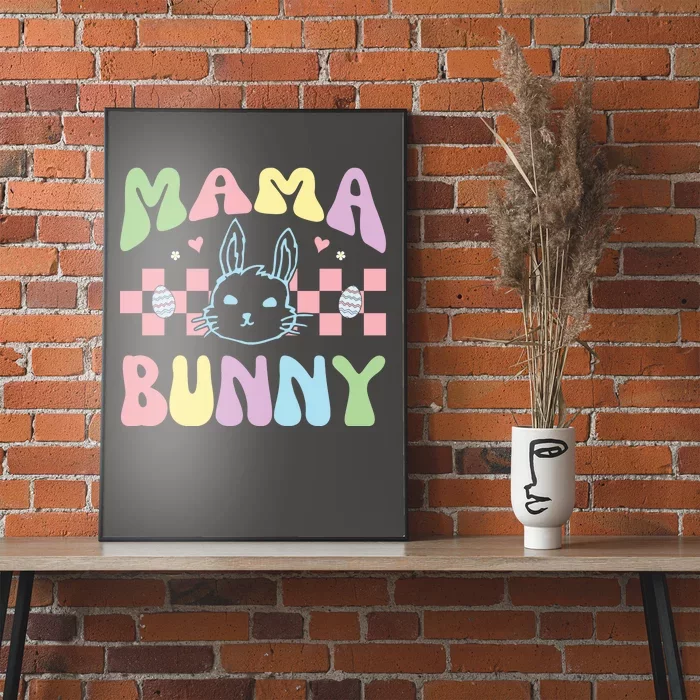 Mama Bunny Retro Colorful Cute Holiday Poster