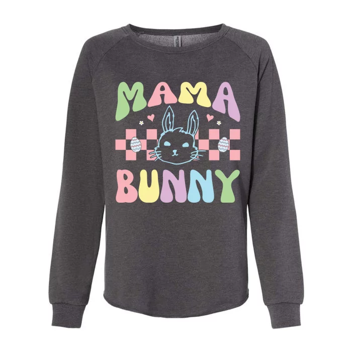 Mama Bunny Retro Colorful Cute Holiday Womens California Wash Sweatshirt