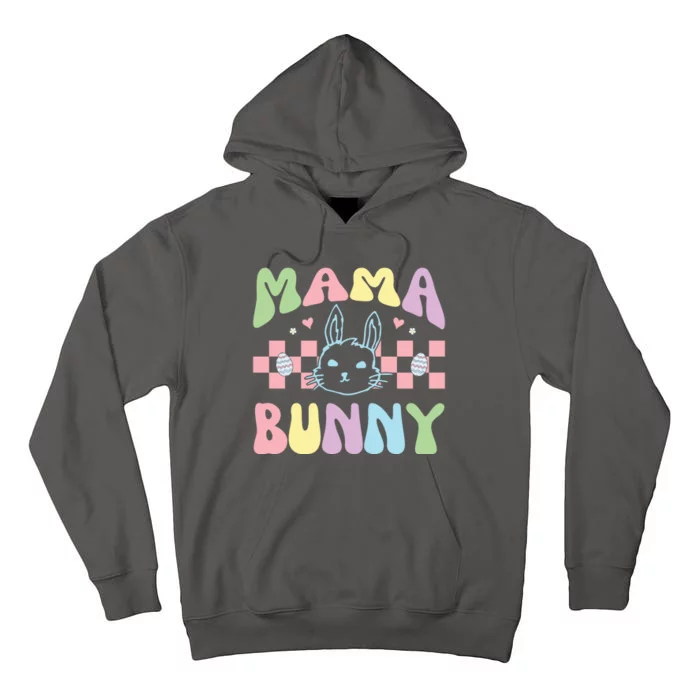 Mama Bunny Retro Colorful Cute Holiday Tall Hoodie