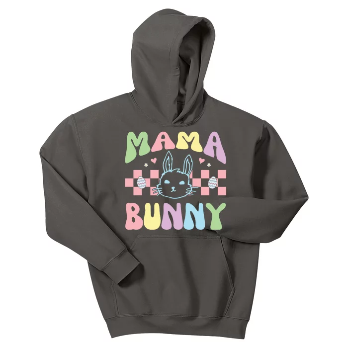 Mama Bunny Retro Colorful Cute Holiday Kids Hoodie