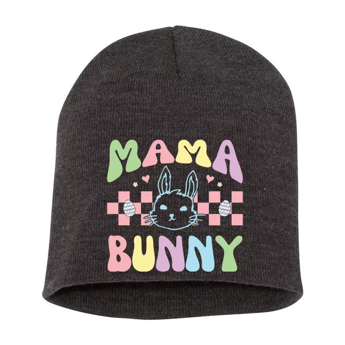 Mama Bunny Retro Colorful Cute Holiday Short Acrylic Beanie