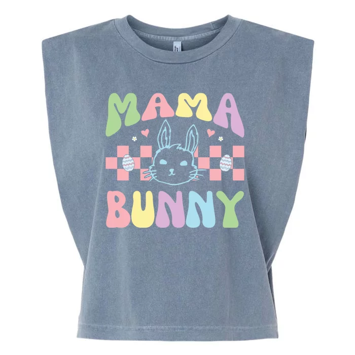 Mama Bunny Retro Colorful Cute Holiday Garment-Dyed Women's Muscle Tee