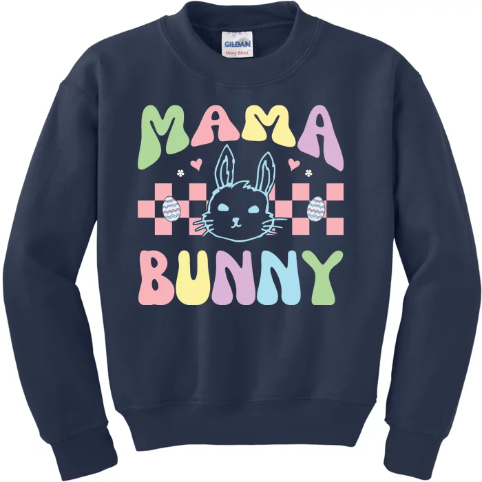 Mama Bunny Retro Colorful Cute Holiday Kids Sweatshirt