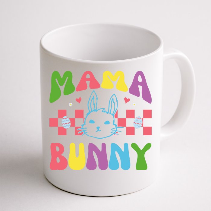 Mama Bunny Retro Colorful Cute Holiday Front & Back Coffee Mug