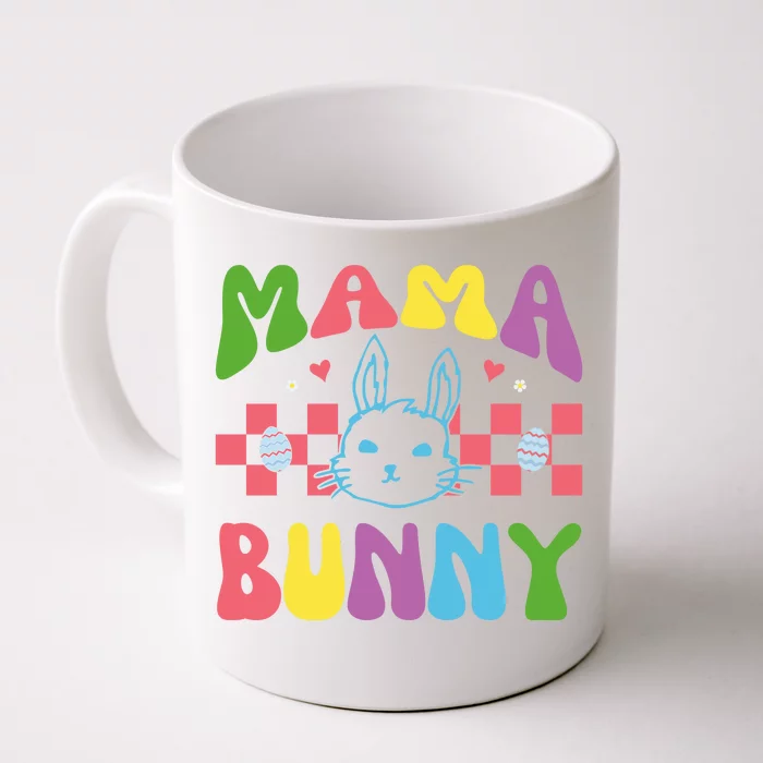 Mama Bunny Retro Colorful Cute Holiday Front & Back Coffee Mug