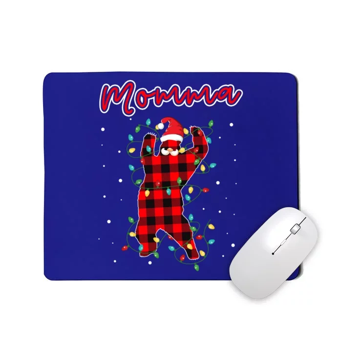 Momma Bear Red Buffalo Plaid Grandma Bear Pajama Xmas Great Gift Mousepad