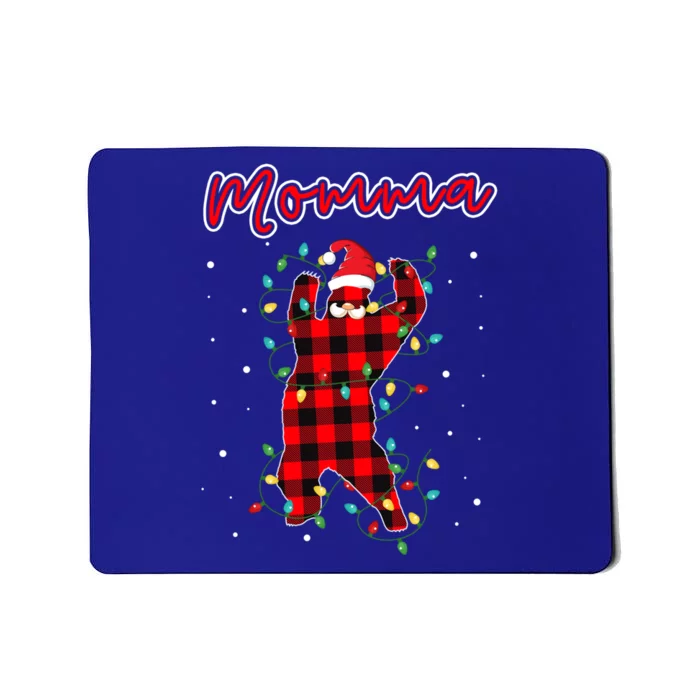 Momma Bear Red Buffalo Plaid Grandma Bear Pajama Xmas Great Gift Mousepad