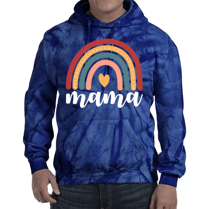 Mama Boho Rainbow Tie Dye Hoodie