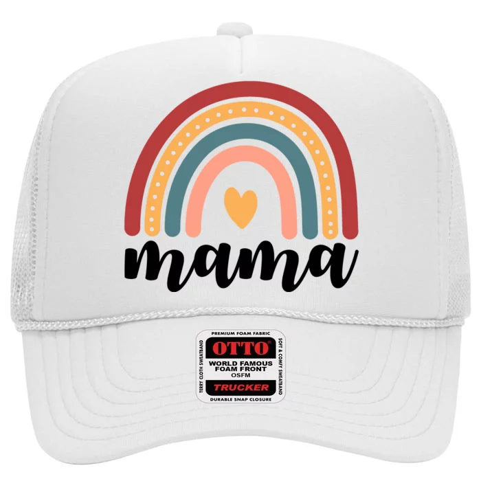 Mama Boho Rainbow High Crown Mesh Trucker Hat