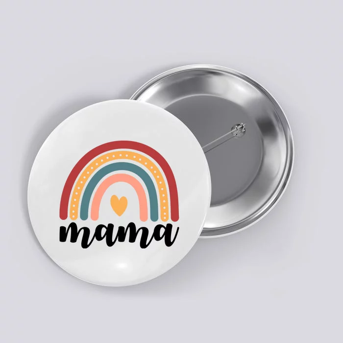 Mama Boho Rainbow Button