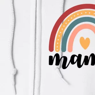 Mama Boho Rainbow Full Zip Hoodie