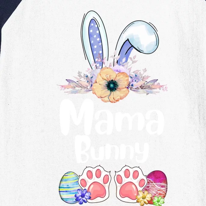 Mama Bunny Rabbit Easter Day Mom Mother's Day Great Gift Baseball Sleeve Shirt