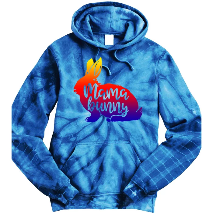 Mama Bunny Rabbit Mom Mother Easter Day Gift Tie Dye Hoodie