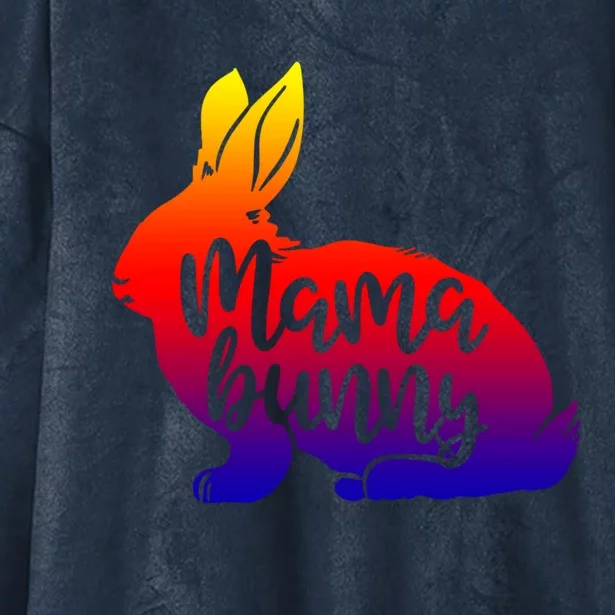 Mama Bunny Rabbit Mom Mother Easter Day Gift Hooded Wearable Blanket