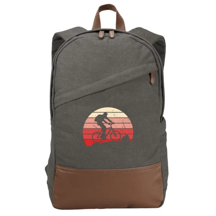 Mountain Bike Retro Cotton Canvas Backpack