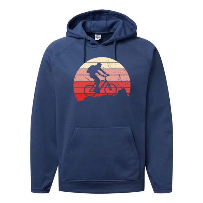 Mountain Bike Retro Performance Fleece Hoodie