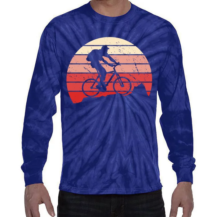 Mountain Bike Retro Tie-Dye Long Sleeve Shirt