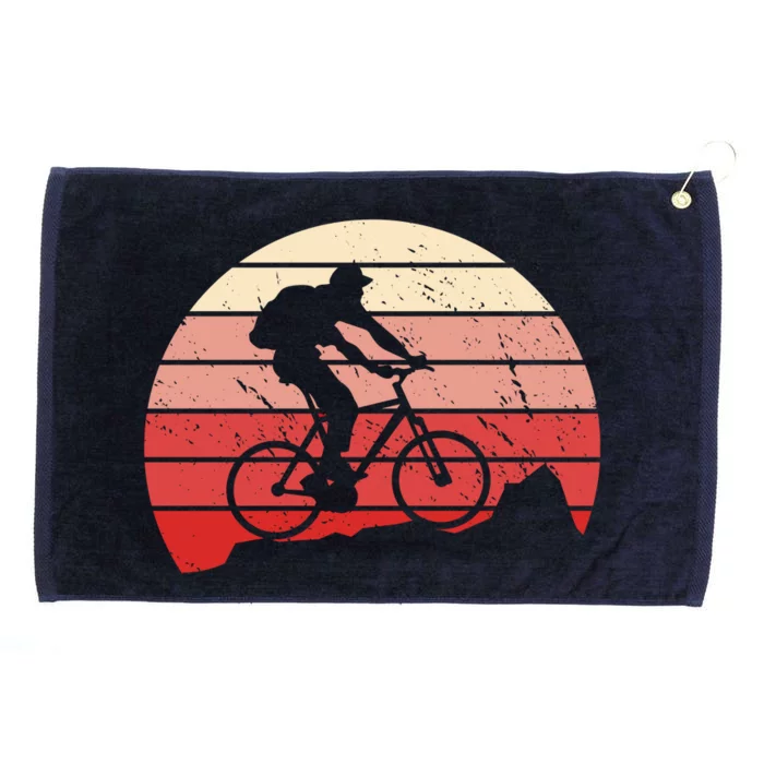 Mountain Bike Retro Grommeted Golf Towel