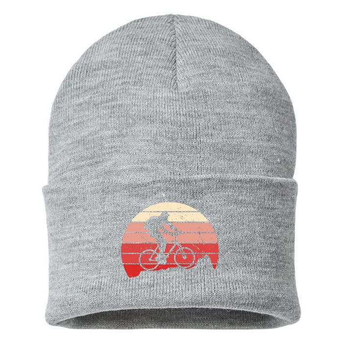 Mountain Bike Retro Sustainable Knit Beanie