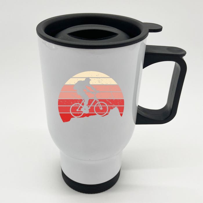 Mountain Bike Retro Front & Back Stainless Steel Travel Mug