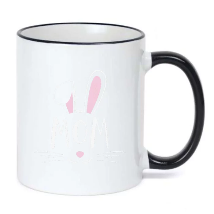 Mom Bunny Rabbit Face Family Group Easter Mother's Day Black Color Changing Mug