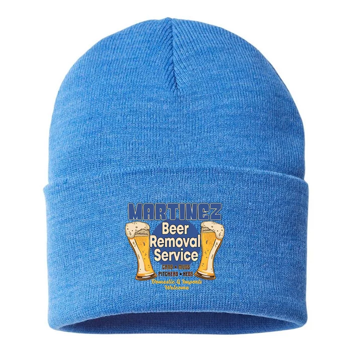 Martinez Beer Removal Service Funny Party Ing Great Gift Sustainable Knit Beanie