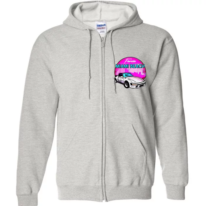 Miami Beach Road Trip Tee | Explore Florida's Iconic Coastline Full Zip Hoodie