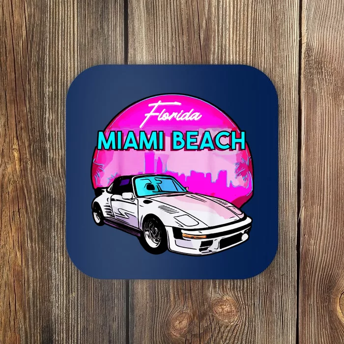 Miami Beach Road Trip Tee | Explore Florida's Iconic Coastline Coaster