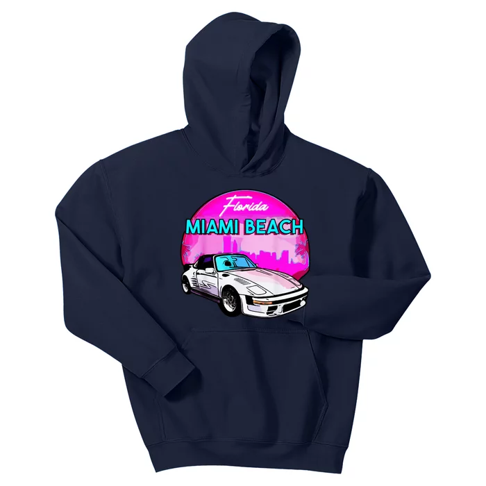 Miami Beach Road Trip Tee | Explore Florida's Iconic Coastline Kids Hoodie