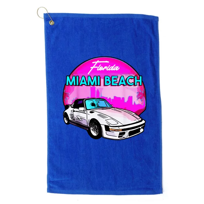 Miami Beach Road Trip Tee | Explore Florida's Iconic Coastline Platinum Collection Golf Towel