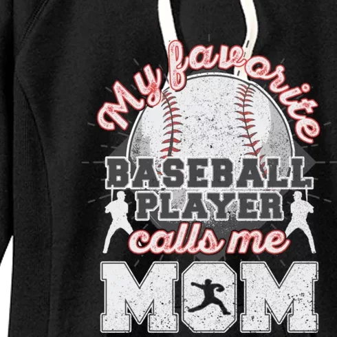 Mom Baseball Softball Game Fan Sports Favorite Player Women's Fleece Hoodie