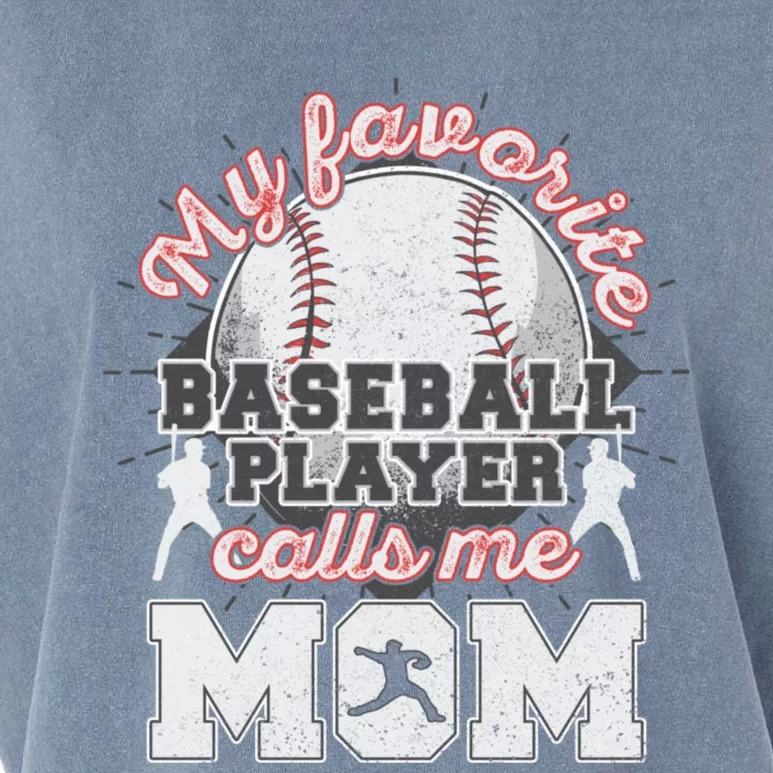 Mom Baseball Softball Game Fan Sports Favorite Player Garment-Dyed Women's Muscle Tee