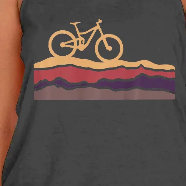 Mountain Bike Southwestern Boho Dessert Mtb Women's Knotted Racerback Tank