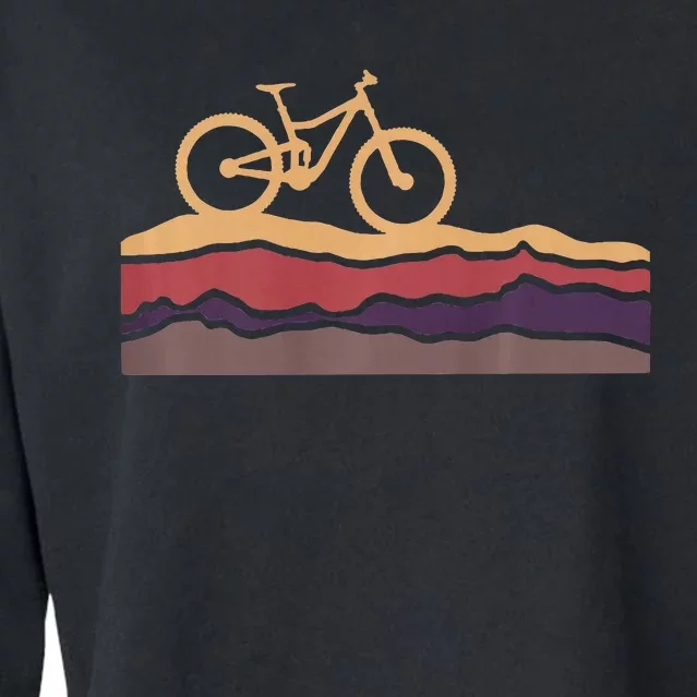 Mountain Bike Southwestern Boho Dessert Mtb Cropped Pullover Crew