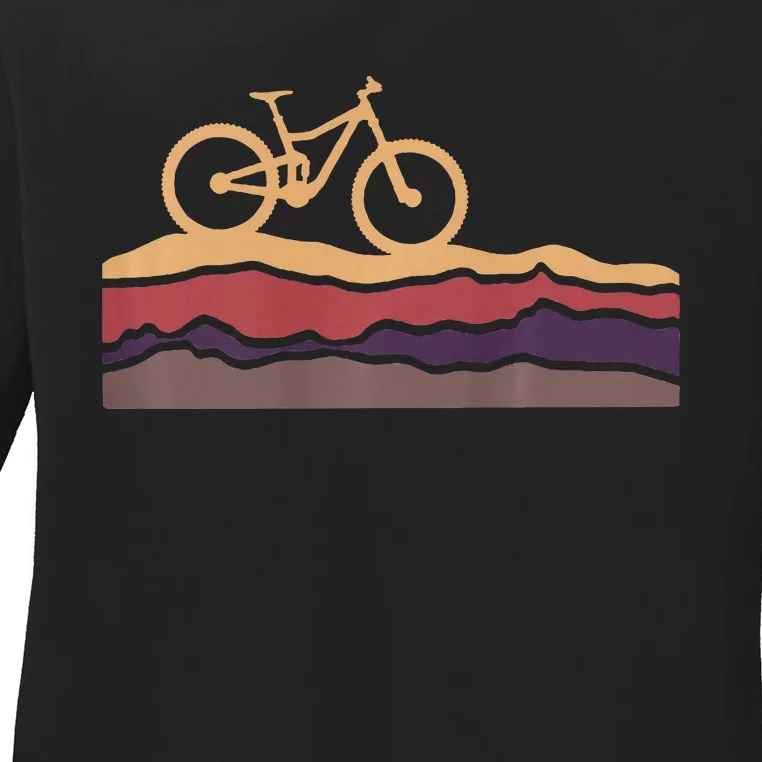 Mountain Bike Southwestern Boho Dessert Mtb Ladies Long Sleeve Shirt