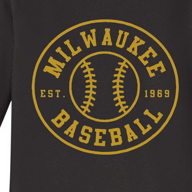 Milwaukee Baseball Seventh Inning Stretch Baby Long Sleeve Bodysuit